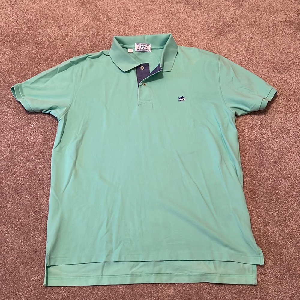 Southern Tide Skipjack Polo Mint Medium